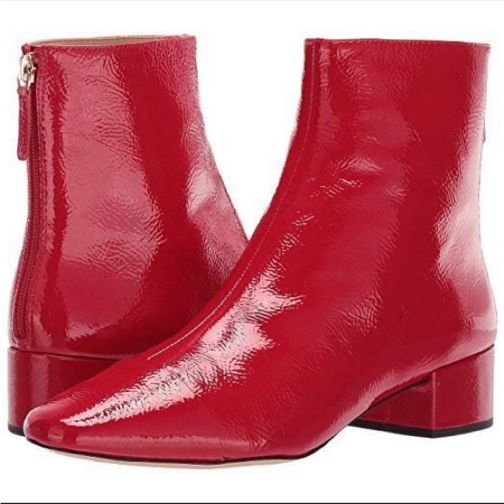 J CREW Roxie cap-toe ankle boots in patent leather - 9.5